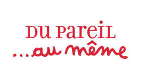 Logo Du Pareil au même en rouge pour illumin-event, identité visuelle enfantine en occitanie